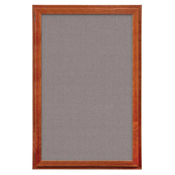 Indoor Enclosed Combo Board, 72"x36", Satin Frame/Black Porc & Burgundy